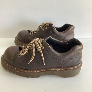Dr. Martens Platform Shoes Mens Size 6 Brown Unisex Leather Chunky Y2K Lace Up